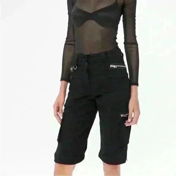 NWT I.AM.GIA Ursa Black Noir Convertible Cargo Pants, XS - Picture 10 of 15